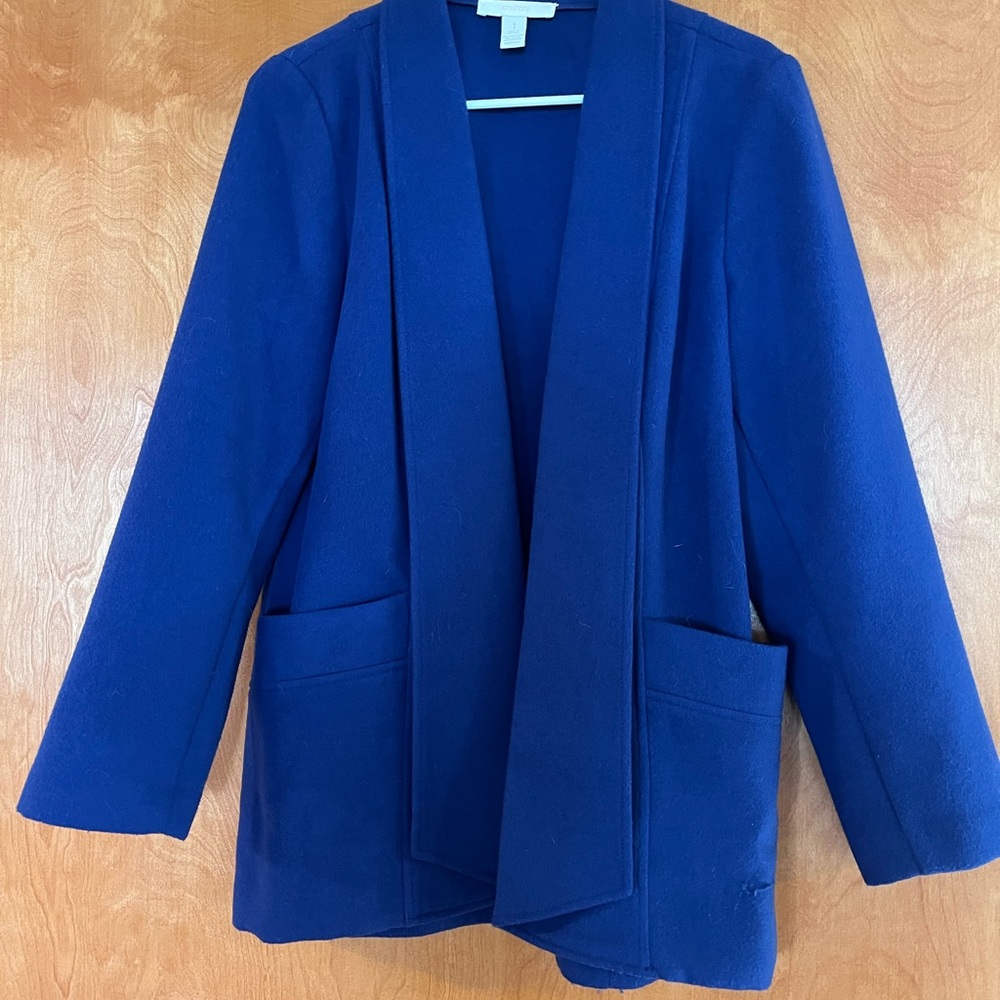 Chico's Royal Blue Open Front Blazer